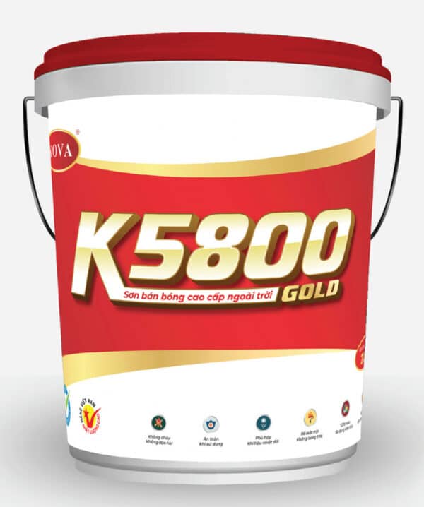 sơn bán bóng cao cấp ngoài trời k5800 - gold